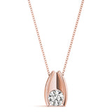 14K Rose Gold Lab Diamond Pendant