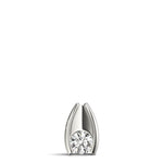 18K White Gold Diamond Solitaire Pendant