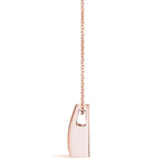 18K Rose Gold Lab Diamond Solitaire Pendant