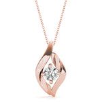 Rose Gold Lab Diamond Solitaire Pendant