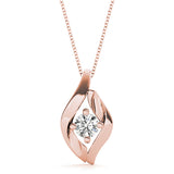 Rose Gold Lab Diamond Solitaire Pendant
