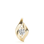 18K Yellow Gold Lab Diamond Solitaire Pendant