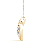 18K Yellow Gold Lab Diamond Solitaire Pendant