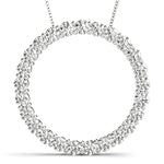 Platinum Diamond Circle Pendant