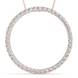 Rose Gold Lab Diamond Circle Pendant