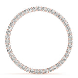 Rose Gold Circle Diamond Pendant Jewelry