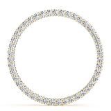 18K Yellow Gold Diamond Circle Pendant