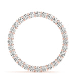 14K Rose Gold Lab Diamond Circle Pendant