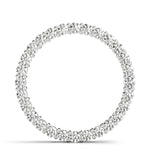 Platinum White Diamond Circle Pendant
