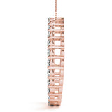 14K Rose Gold Lab Diamond Circle Pendant