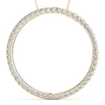 Brilliant 18K Yellow Gold Multi-Diamond Circle Pendant