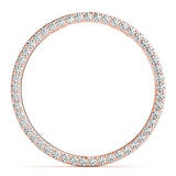 18K Rose Gold Lab Diamond Circle Pendant