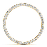 Brilliant 18K Yellow Gold Multi-Diamond Circle Pendant