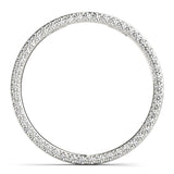 18K White Gold Diamond Circle Pendant