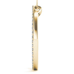 14K Yellow Gold Diamond Circle Pendant