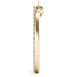Brilliant 18K Yellow Gold Multi-Diamond Circle Pendant