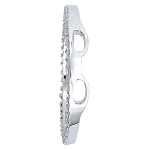 White Platinum 49-Diamond Circle Pendant
