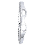 14K White Gold Diamond Circle Pendant