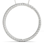 White Platinum 49-Diamond Circle Pendant