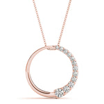 18K Rose Gold Diamond Journey Pendant