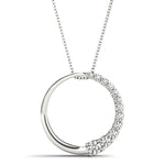 18K White Gold Diamond Journey Pendant