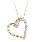 18K Yellow Gold Diamond Heart Pendant