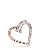 18K Rose Gold Lab Diamond Heart Pendant