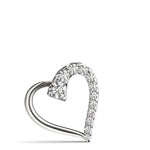 14K White Gold Lab Diamond Heart Pendant