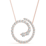 14K Rose Gold Lab Diamond Journey Pendant