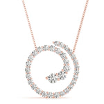 18K Rose Gold Lab Diamond Journey Pendant