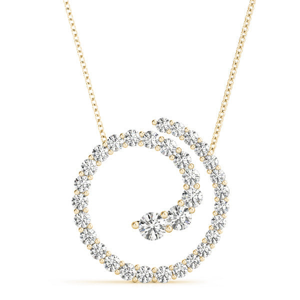 18K Yellow Gold Diamond Journey Pendant