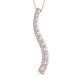 18K Rose Gold Lab Diamond Journey Pendant