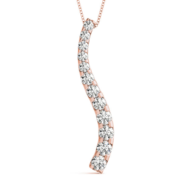 18K Rose Gold Lab Diamond Journey Pendant
