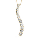 18K Yellow Gold Diamond Journey Pendant