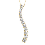 14K Yellow Gold Diamond Journey Pendant