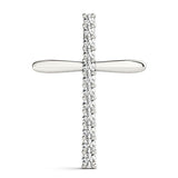Platinum Diamond Religious Cross Pendant