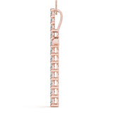 Rose Gold Diamond Religious Cross Pendant