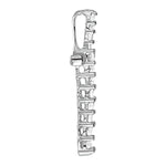 14K White Gold Diamond Religious Cross Pendant