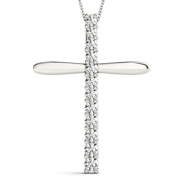 Platinum Diamond Religious Cross Pendant