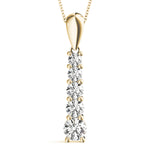 18K Yellow Gold Diamond Journey Pendant