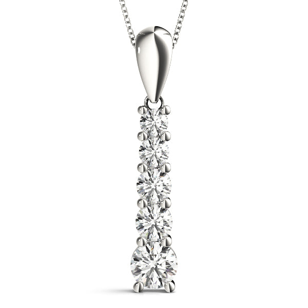 Lab Diamond Journey Pendant in 14K Gold