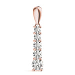 14K Rose Gold Diamond Journey Pendant