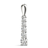18K White Gold Diamond Journey Pendant