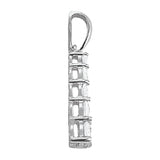 14K White Gold Diamond Journey Pendant