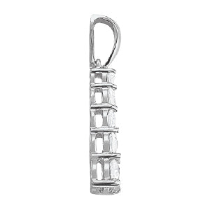 14K White Gold Diamond Journey Pendant