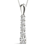 18K White Gold Diamond Journey Pendant