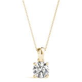 1 Carat Lab Diamond 18K Yellow Gold Solitaire Pendant