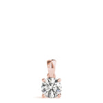 1 CT Lab Diamond Rose Gold Solitaire Pendant
