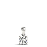 1 CT Lab Diamond Solitaire Pendant in 14K White Gold