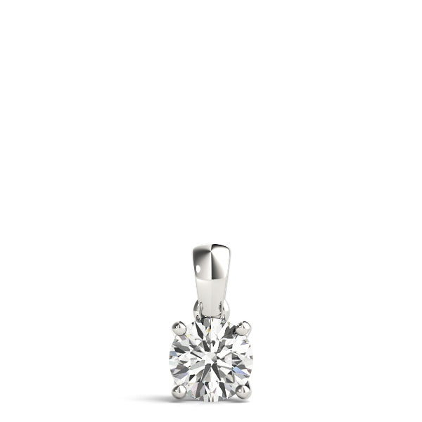 1 CT Lab Diamond White Platinum Solitaire Pendant